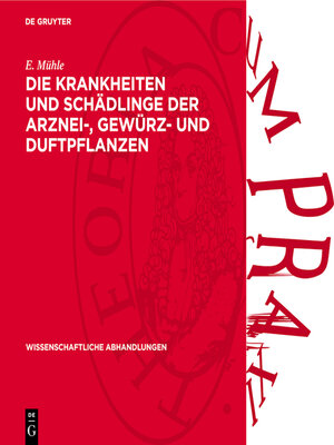 cover image of Die Krankheiten und Schädlinge der Arznei-, Gewürz- und Duftpflanzen